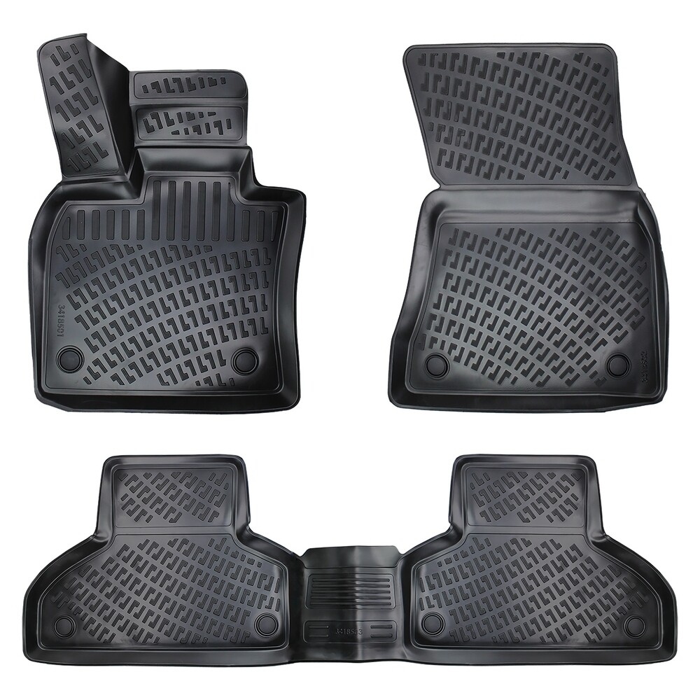 BMW X5 F15 2013-2018 Negru Covorase Cauciuc 4 Bucati 3D