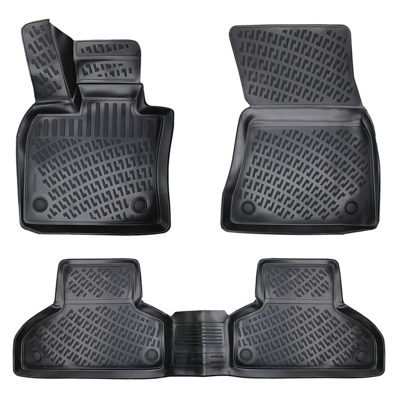 BMW X5 F15 2013-2018 Negru Covorase Cauciuc 4 Bucati 3D