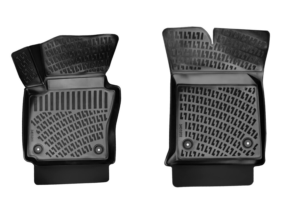 VOLKSWAGEN CADDY PANELVAN 2004-2020 Negru Covorase Cauciuc 2 Bucati 3D