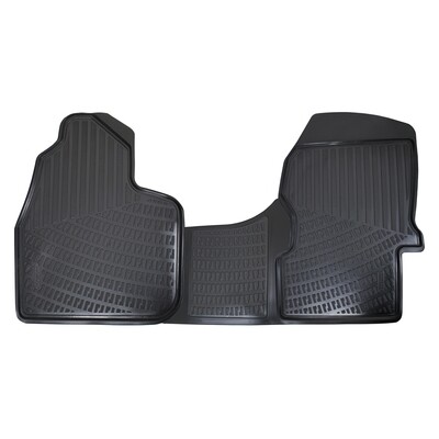 VOLKSWAGEN CRAFTER 2006-2017 Negru Covorase Cauciuc 2 Bucati 3D