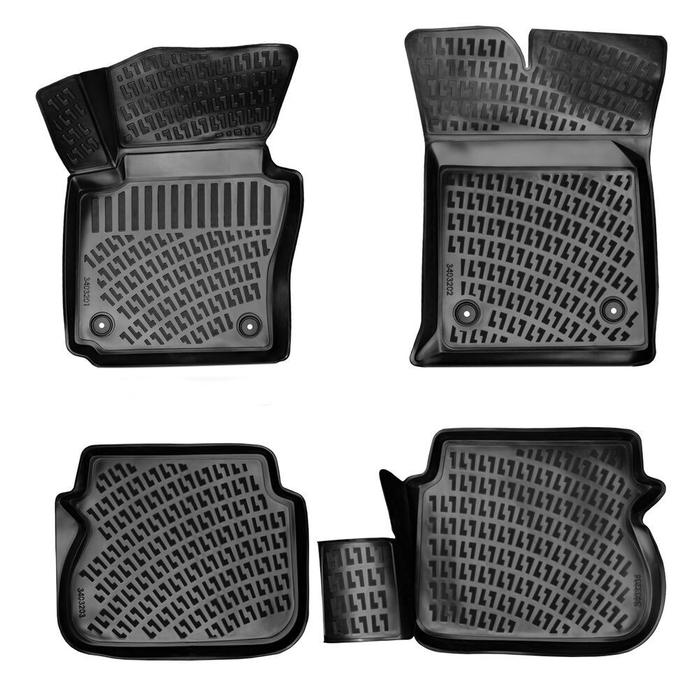 VOLKSWAGEN TOURAN 2003-2015 Negru Covorase Cauciuc 4 Bucati 3D