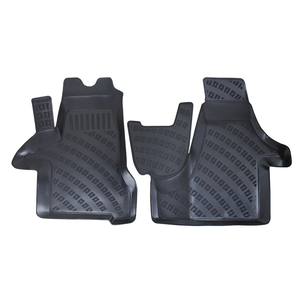 VOLKSWAGEN TRANSPORTER T5 T6 T7 Negru Covorase Cauciuc 2 Bucati 3D