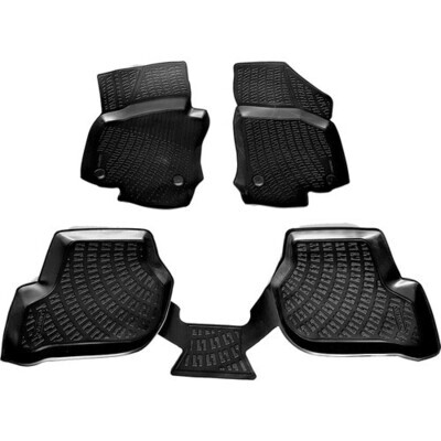 VOLKSWAGEN GOLF VI 2008-2013 Negru Covorase Cauciuc 4 Bucati 3D