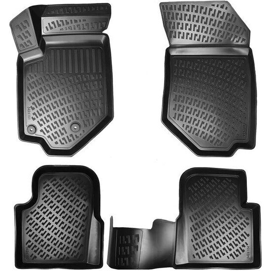 MERCEDES VIANO W447 2014+  Covorase Cauciuc pentru Negru 4 Bucati 3D