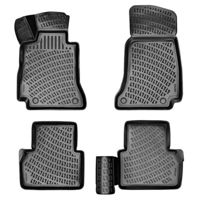 MERCEDES C-class W204 2007-2014 Covorase Cauciuc pentru Negru 4 Bucati 3D