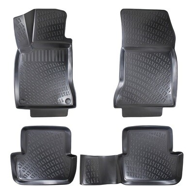 MERCEDES A-class W176 2013-2018 Covorase Cauciuc pentru Negru 4 Bucati 3D