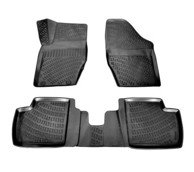 CITROEN C4 2004-2010 Negru Covorase Cauciuc 4 Bucati 3D