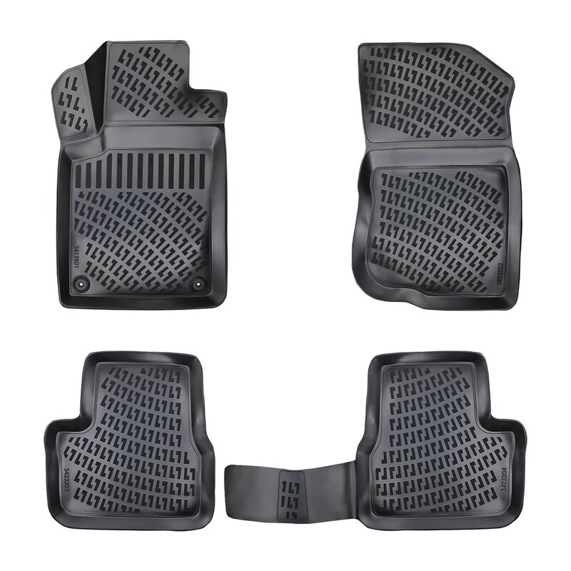 CITROEN C3 2002-2009 Negru Covorase Cauciuc 4 Bucati 3D