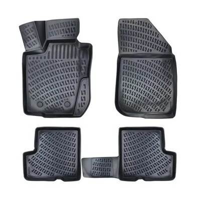 DACIA LOGAN 2004-2012 Negru Covorase Cauciuc 4 Bucati 3D