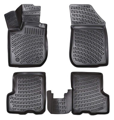 DACIA SANDERO 2012-2016 Negru Covorase Cauciuc 4 Bucati 3D