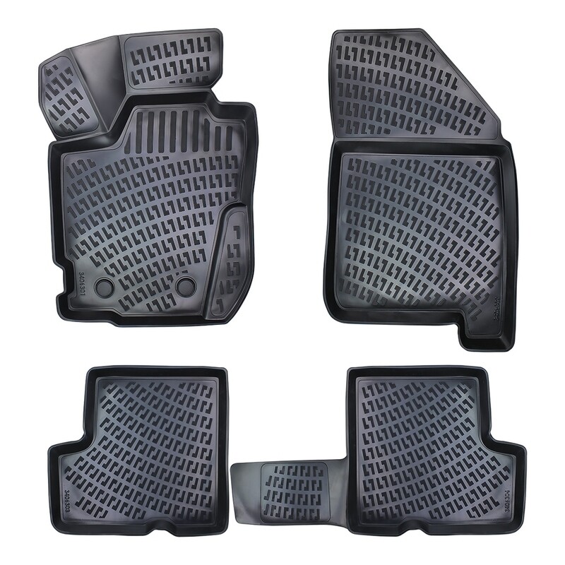 DACIA DUSTER 4x4 2010-2017 Negru Covorase Cauciuc 4 Bucati 3D