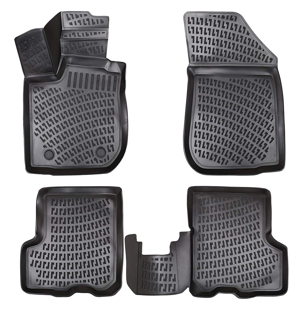 DACIA SANDERO 2007-2012 Negru Covorase Cauciuc 4 Bucati 3D