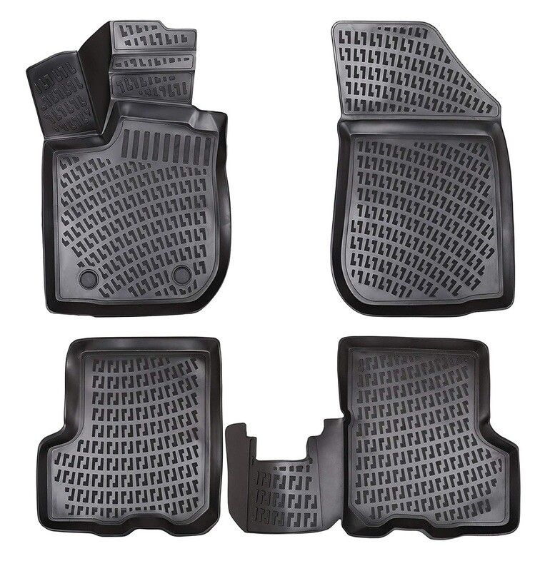 DACIA SANDERO 2007-2012 Negru Covorase Cauciuc 4 Bucati 3D