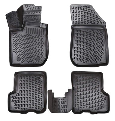 DACIA SANDERO 2007-2012 Negru Covorase Cauciuc 4 Bucati 3D