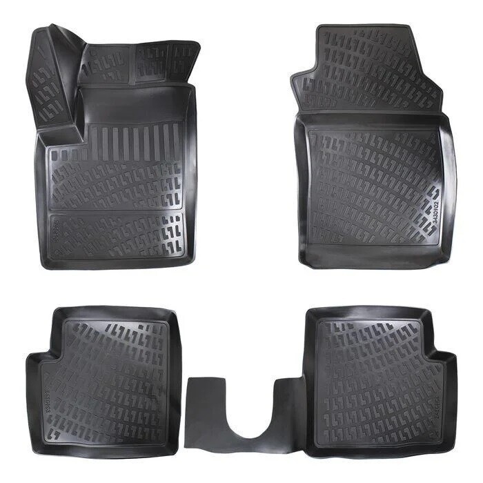 FIAT 500 2011-2019 Negru Covorase Cauciuc 4 Bucati 3D