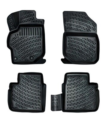 FIAT DOBLO 2010-2015 Negru Covorase Cauciuc 4 Bucati 3D