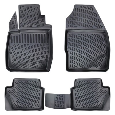 FORD FIESTA 2002-2008 Negru Covorase Cauciuc 4 Bucati 3D