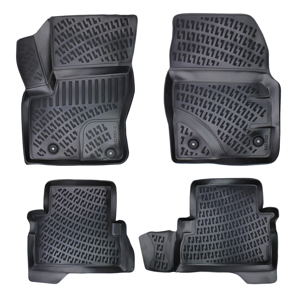 FORD FOCUS C-MAX 2010-2019 Negru Covorase Cauciuc 4 Bucati 3D