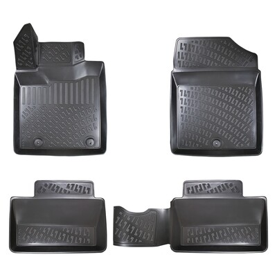 HYUNDAI I10 2013-2019 Negru Covorase Cauciuc 4 Bucati 3D