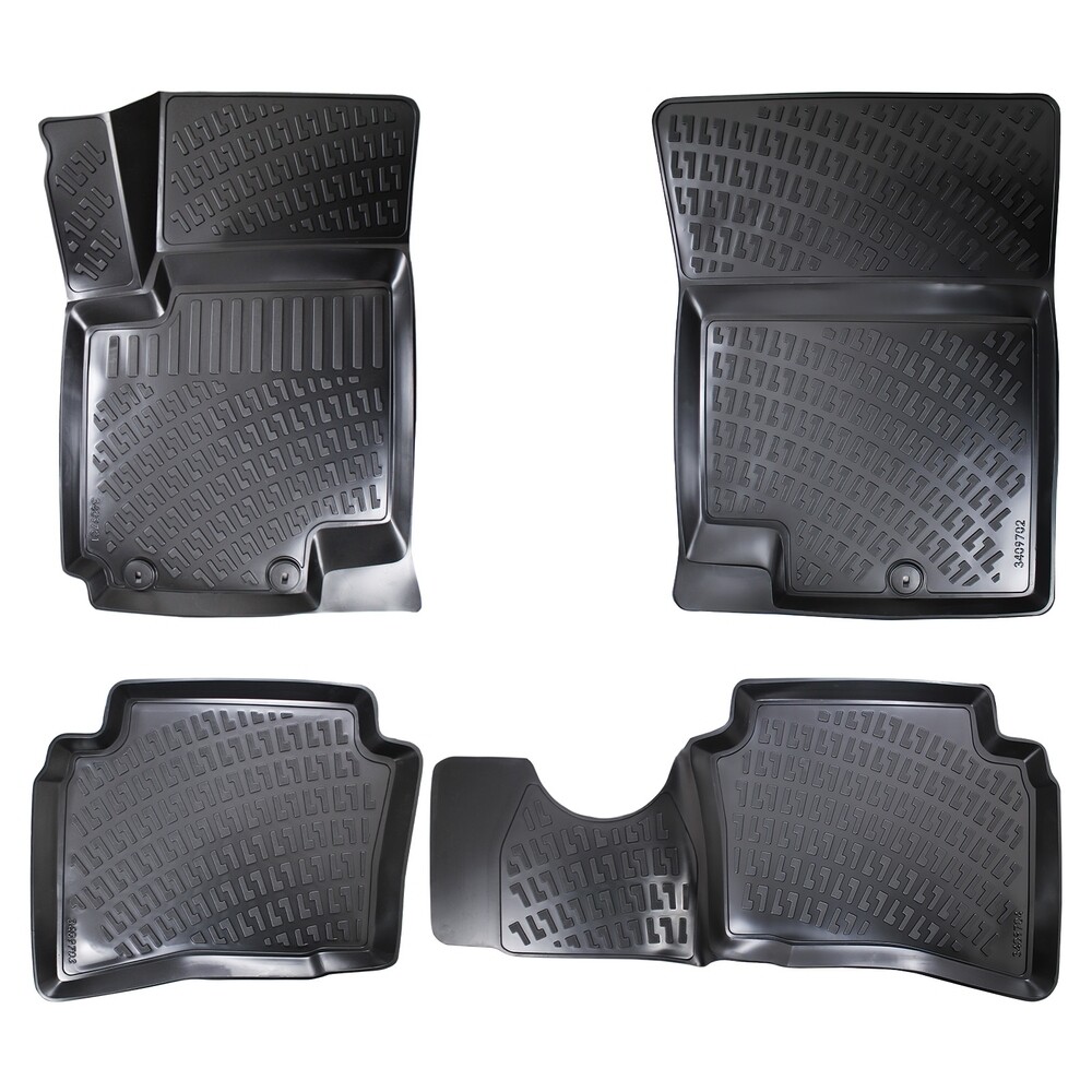 HYUNDAI I20 2008-2014 Negru Covorase Cauciuc 4 Bucati 3D
