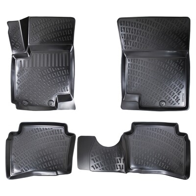 HYUNDAI I20 2008-2014 Negru Covorase Cauciuc 4 Bucati 3D