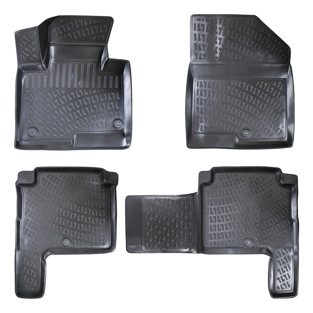 HYUNDAI SANTA FE 2012-2017 Negru Covorase Cauciuc 4 Bucati 3D