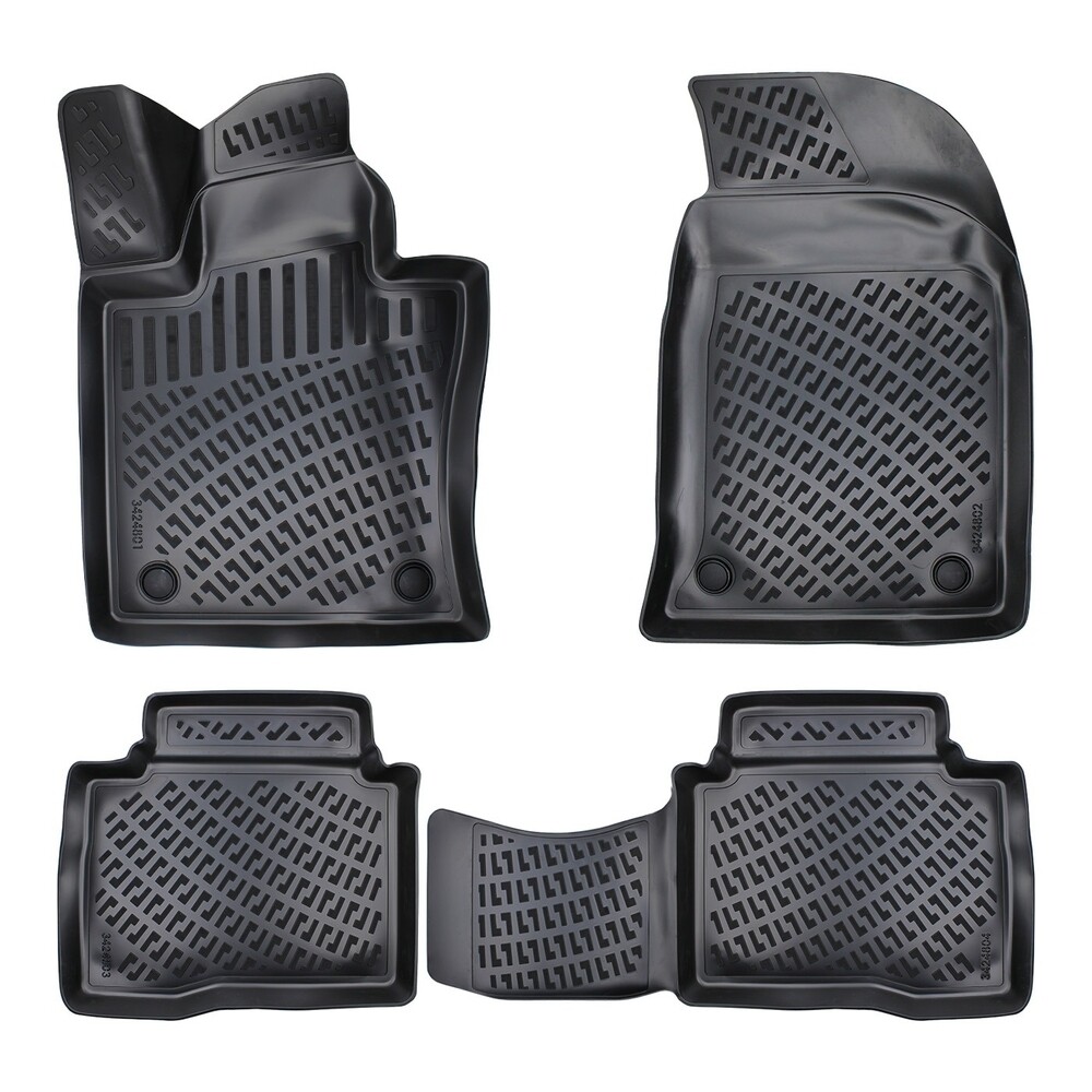 LEXUS RX 2015+ Covorase Cauciuc pentru Negru 4 Bucati 3D