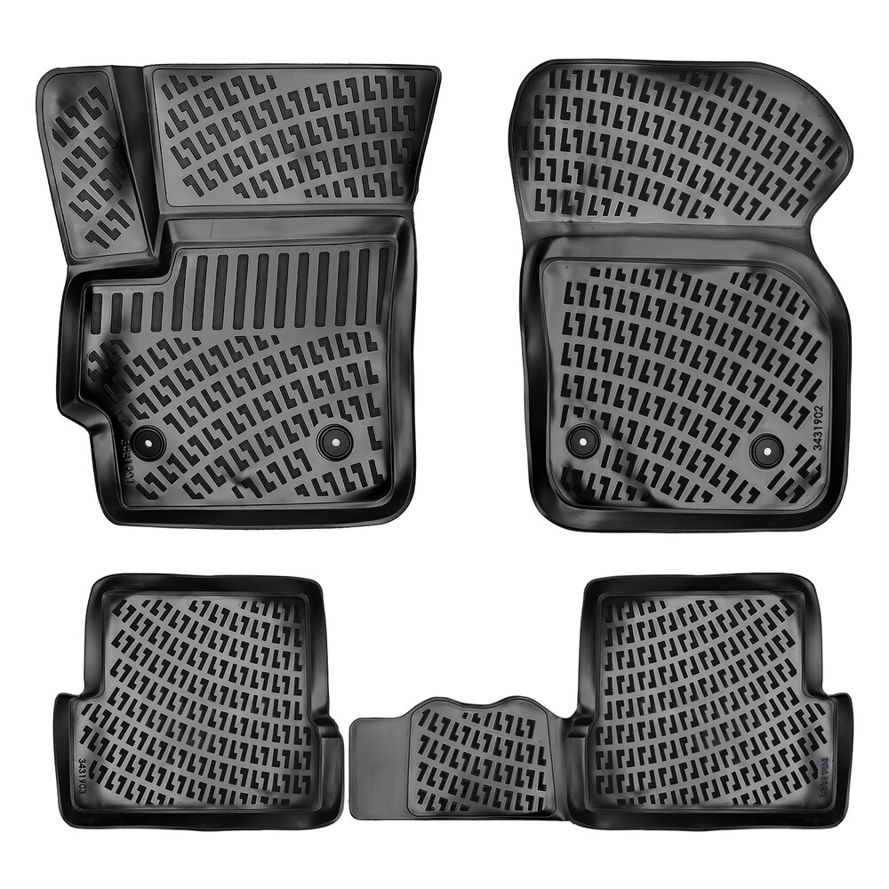 MAZDA 3 2003-2009 Covorase Cauciuc pentru Negru 4 Bucati 3D
