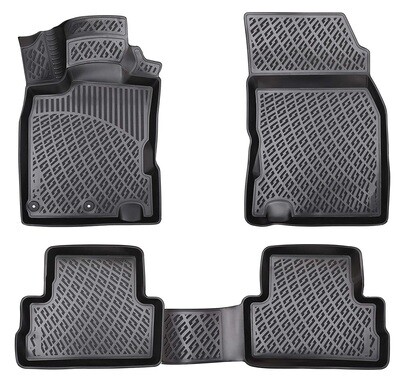 NISSAN QASHQAI 2006-2013 Negru Covorase Cauciuc 4 Bucati 3D