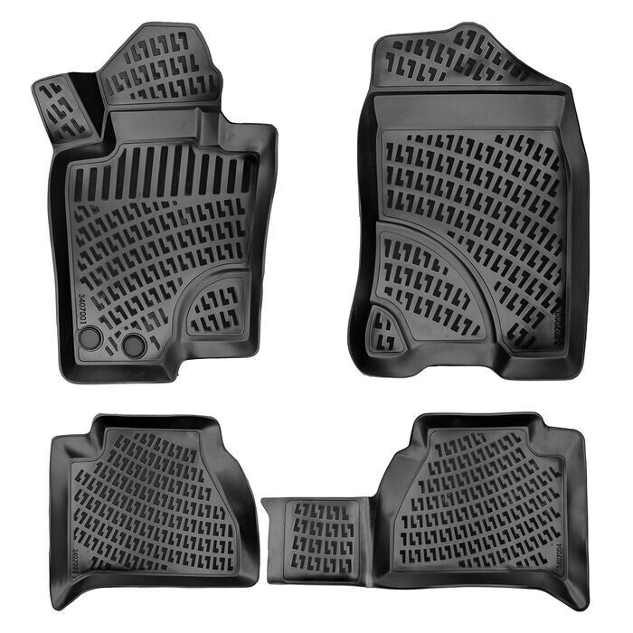 NISSAN NAVARA 2014+ Negru Covorase Cauciuc 4 Bucati 3D
