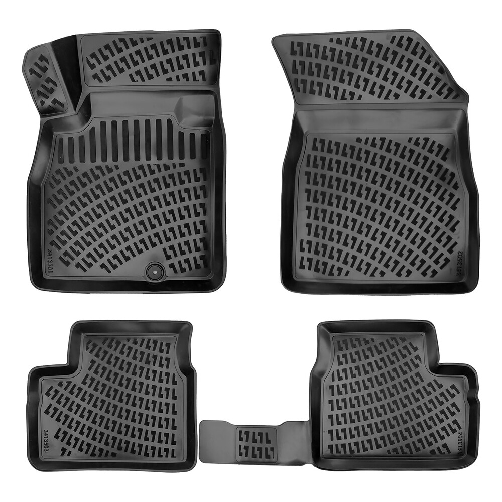 NISSAN MICRA 2010-2017 Negru Covorase Cauciuc 4 Bucati 3D