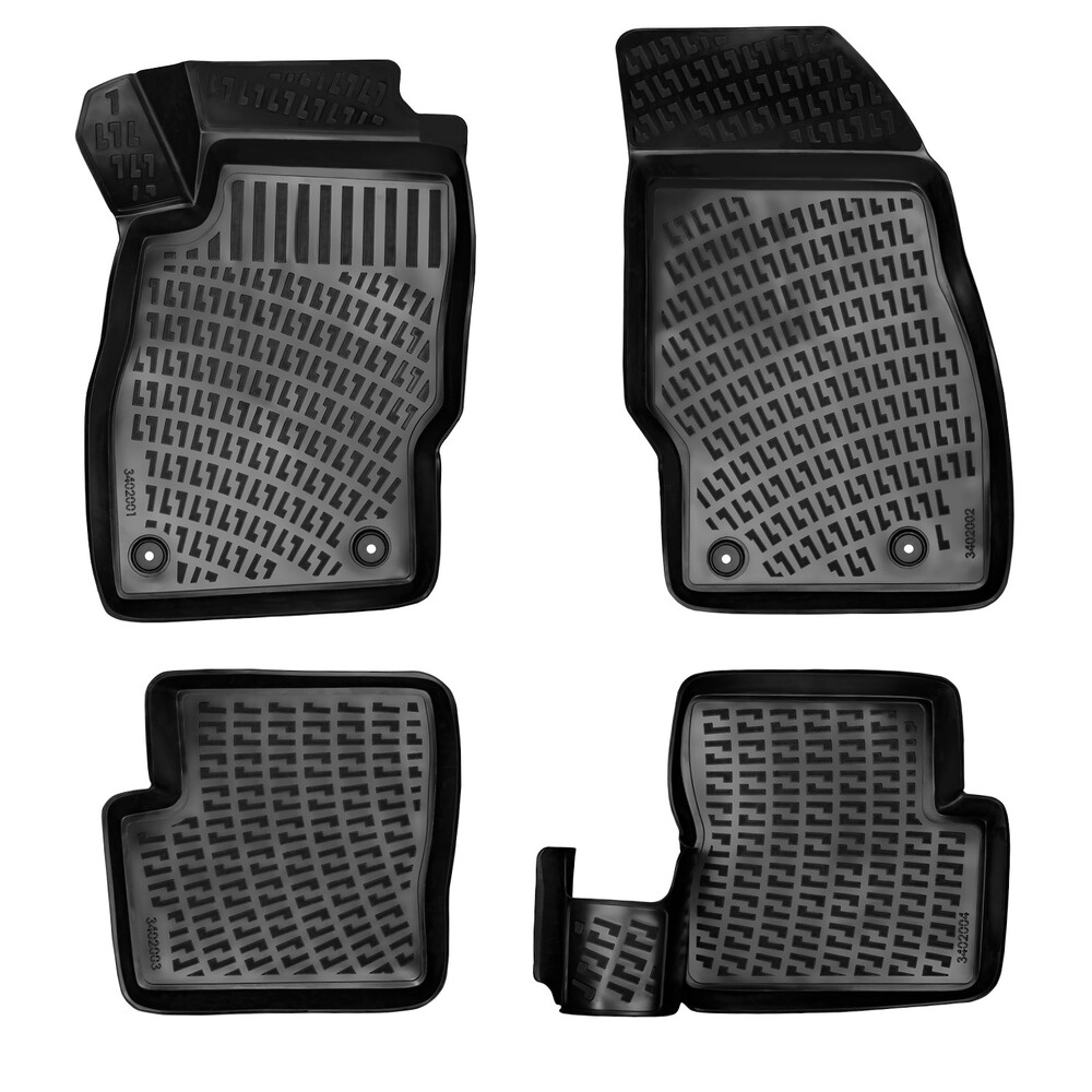 OPEL CORSA E 2014-2019 Negru Covorase Cauciuc 4 Bucati 3D