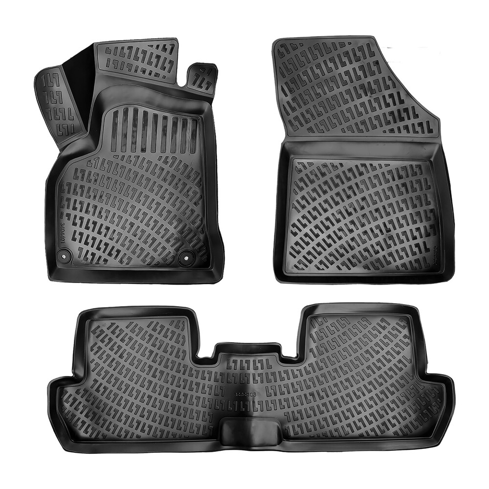 PEUGEOT 3008 2008-2016 Negru Covorase Cauciuc 4 Bucati 3D