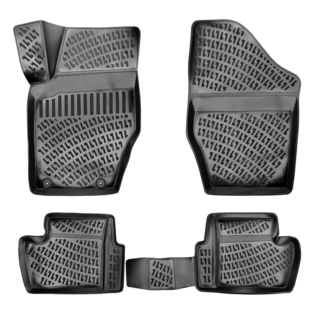 PEUGEOT 307 2001-2014 Negru Covorase Cauciuc 4 Bucati 3D