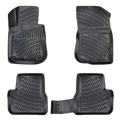 PEUGEOT 2008 2013-2019 Negru Covorase Cauciuc 4 Bucati 3D