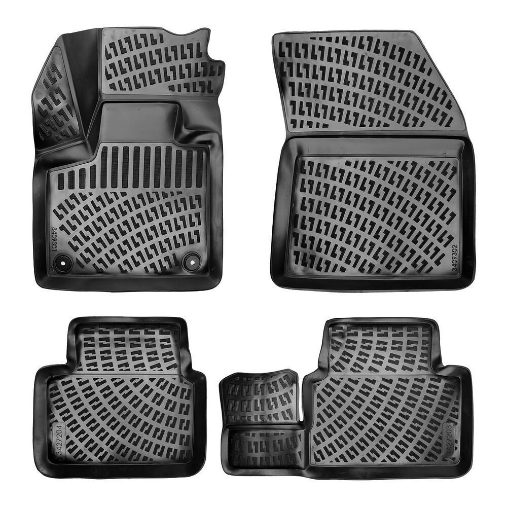 PEUGEOT 5008 2009-2016 Negru Covorase Cauciuc 4 Bucati 3D