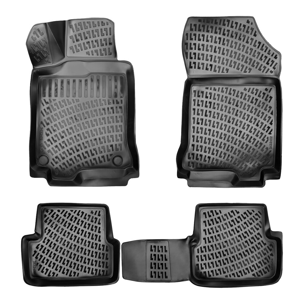 RENAULT LAGUNA III 2007-2015 Negru Covorase Cauciuc 4 Bucati 3D