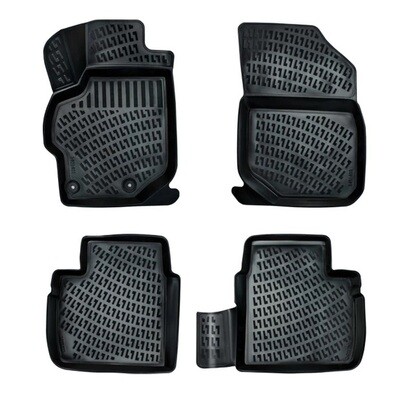 RENAULT CAPTUR 2013-2019 Negru Covorase Cauciuc 4 Bucati 3D