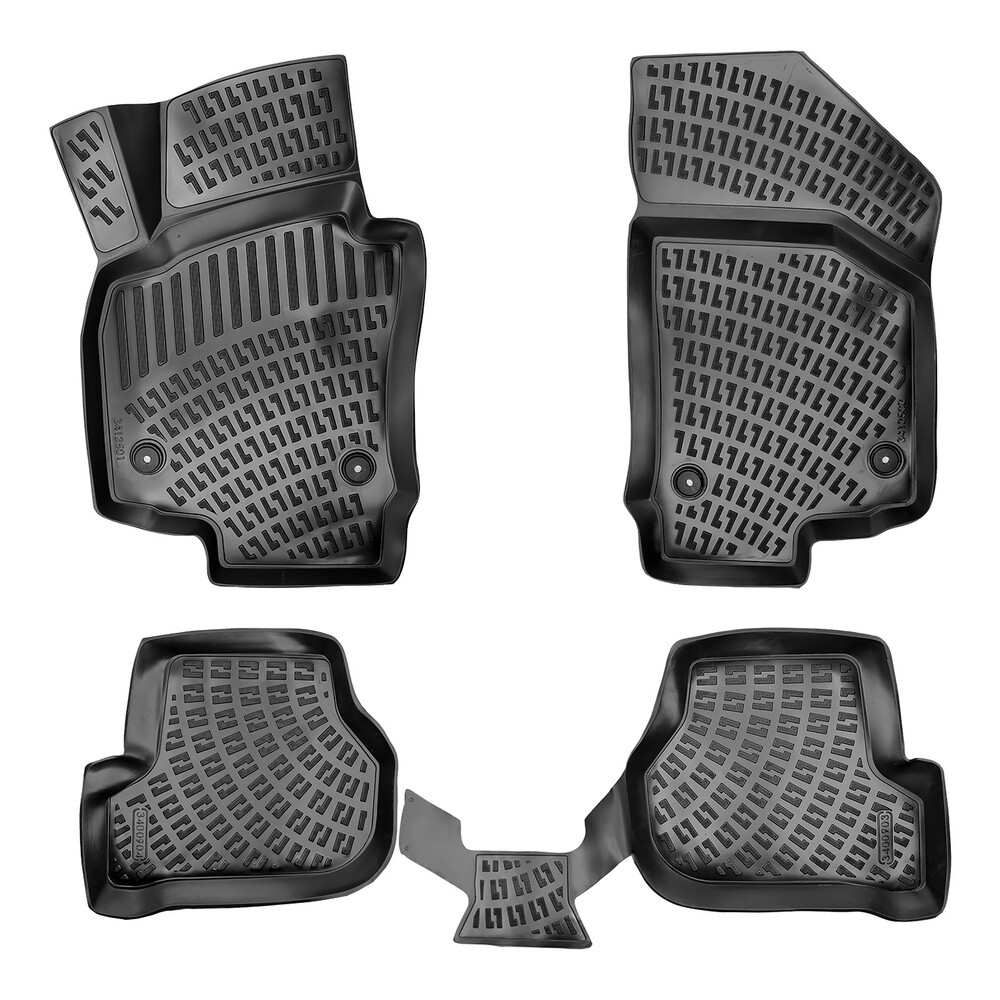 SEAT LEON 3 2012-2020 Negru Covorase Cauciuc 4 Bucati 3D