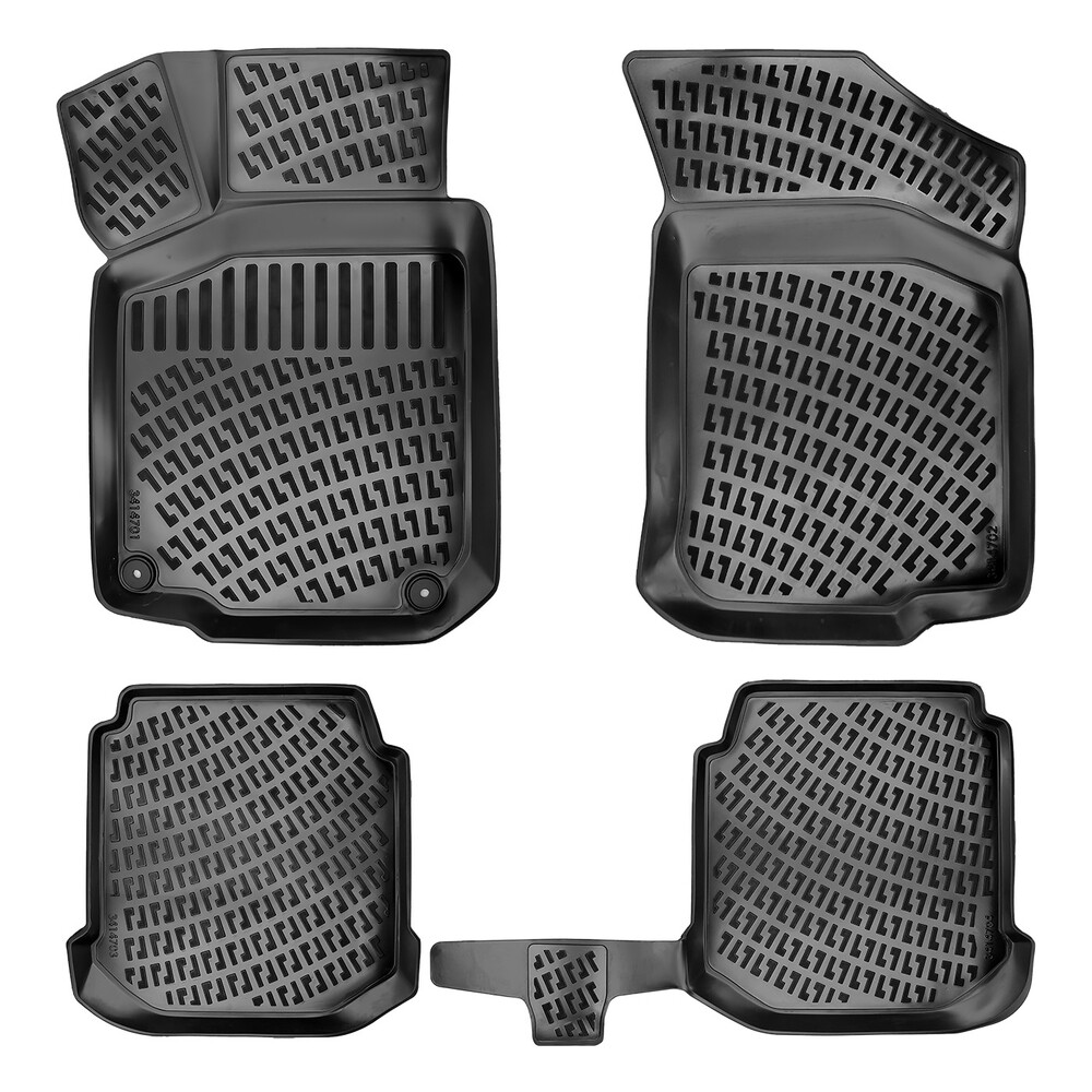 SKODA FABIA 1999-2007 Negru Covorase Cauciuc 4 Bucati 3D