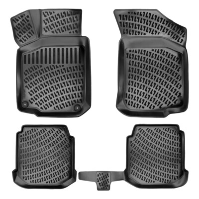 SKODA FABIA 1999-2007 Negru Covorase Cauciuc 4 Bucati 3D