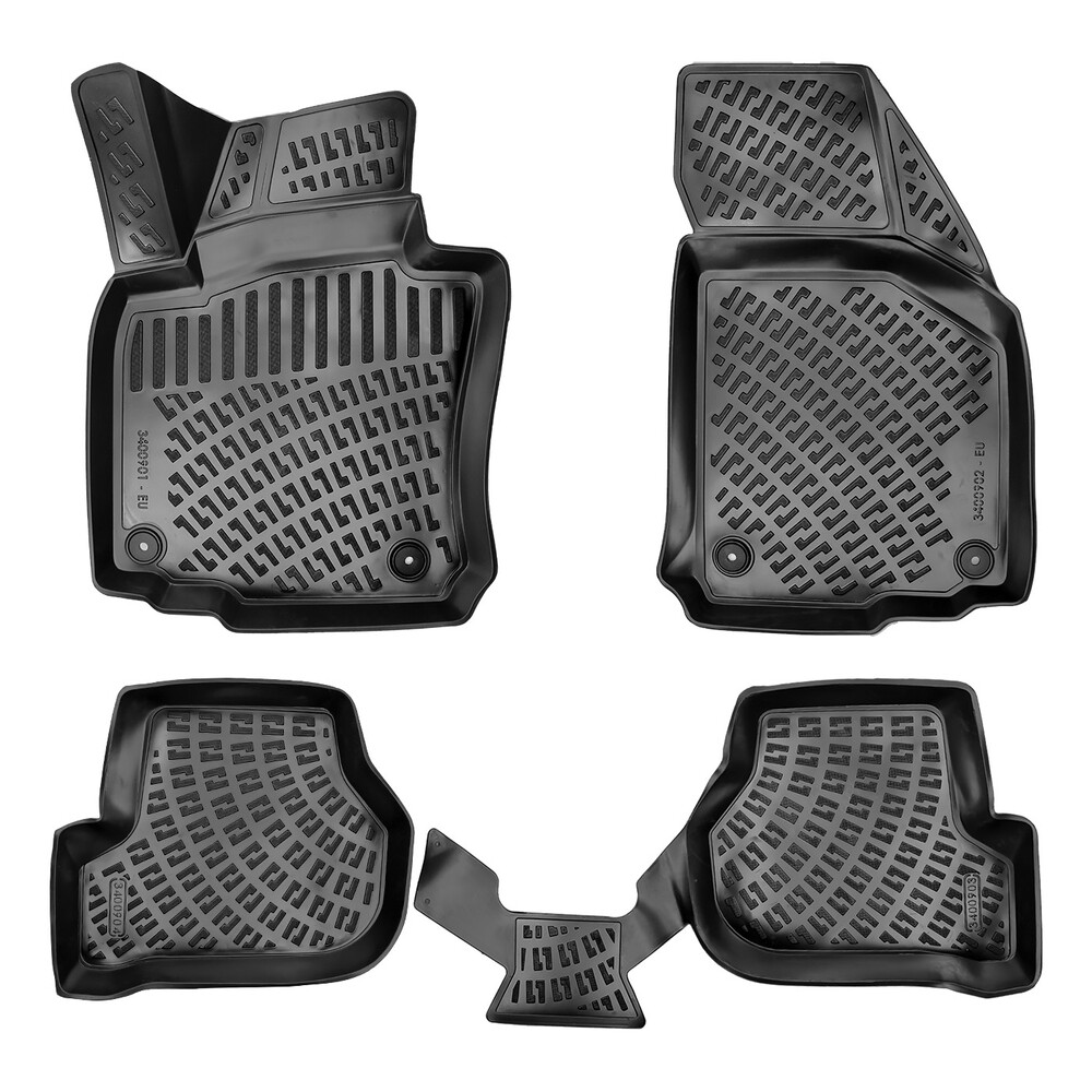 SKODA OCTAVIA 2 2004-2013 Negru Covorase Cauciuc 4 Bucati 3D