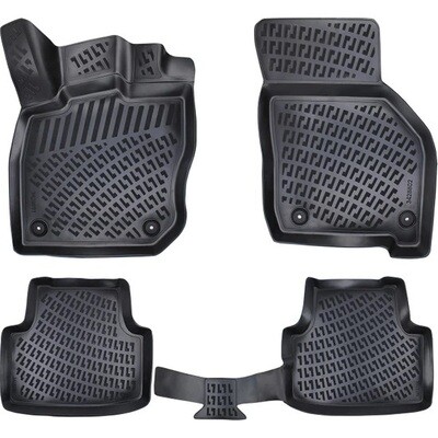 SKODA OCTAVIA 3 2012-2020 Negru Covorase Cauciuc 4 Bucati 3D