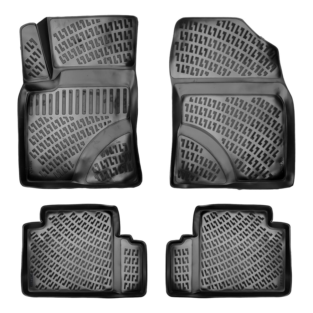 TOYOTA AVENSIS 2003-2009 Negru Covorase Cauciuc 4 Bucati 3D