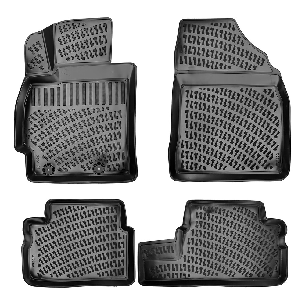 TOYOTA COROLLA VERSO 2004-2009 Negru Covorase Cauciuc 4 Bucati 3D