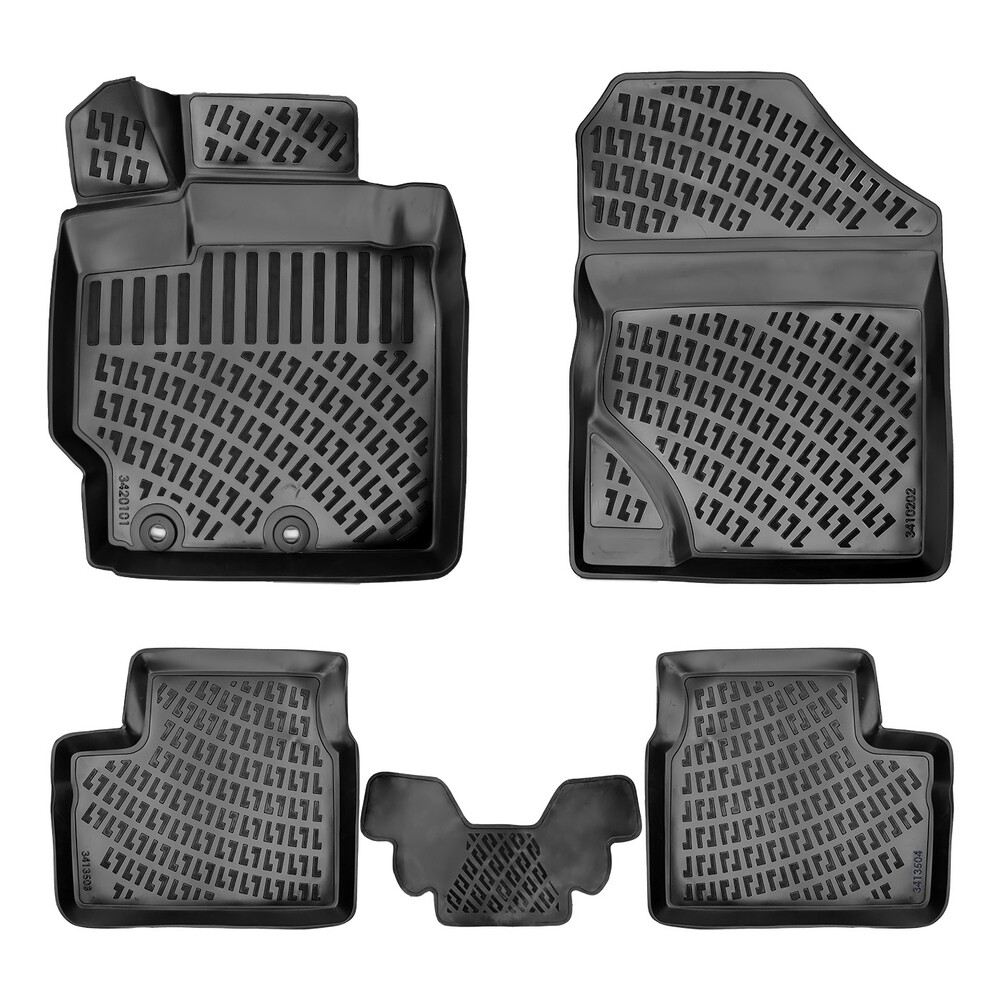 TOYOTA YARIS 2005-2013 Negru Covorase Cauciuc 4 Bucati 3D