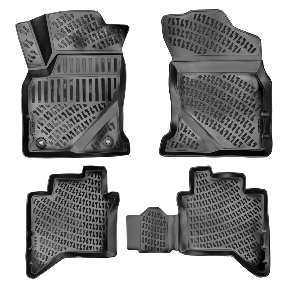 TOYOTA HILUX 2015+ Negru Covorase Cauciuc 4 Bucati 3D