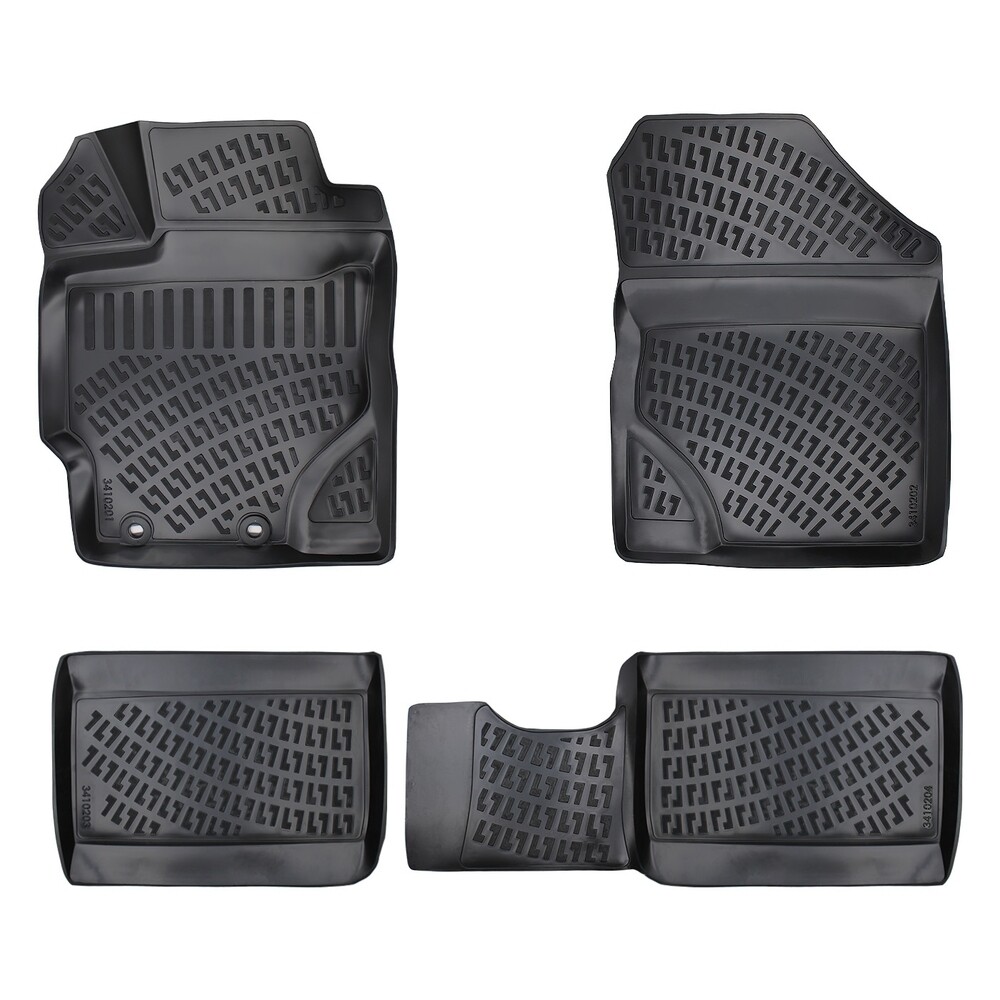 TOYOTA YARIS 2013+ Negru Covorase Cauciuc 4 Bucati 3D