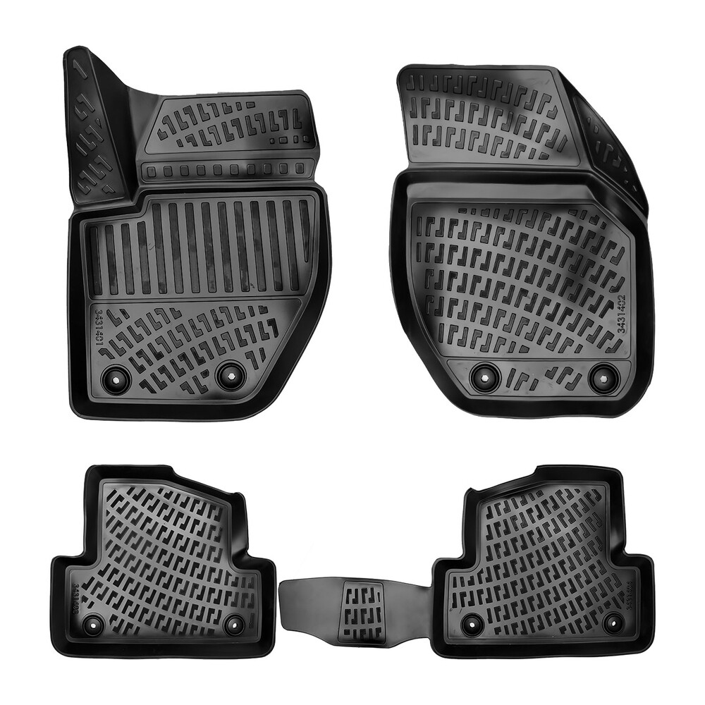 VOLVO V40 1995-2004 Negru Covorase Cauciuc 4 Bucati 3D