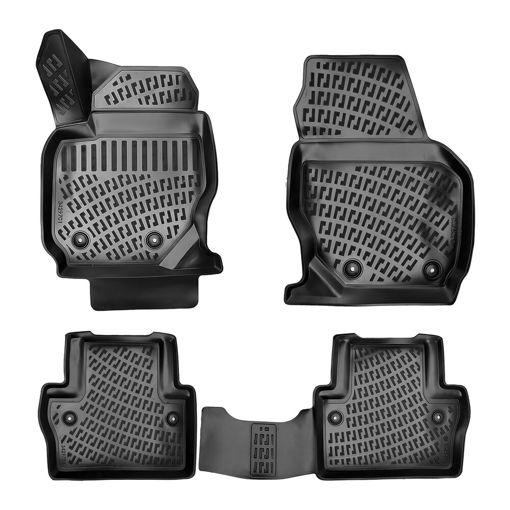VOLVO V70 2007-2016 Negru Covorase Cauciuc 4 Bucati 3D